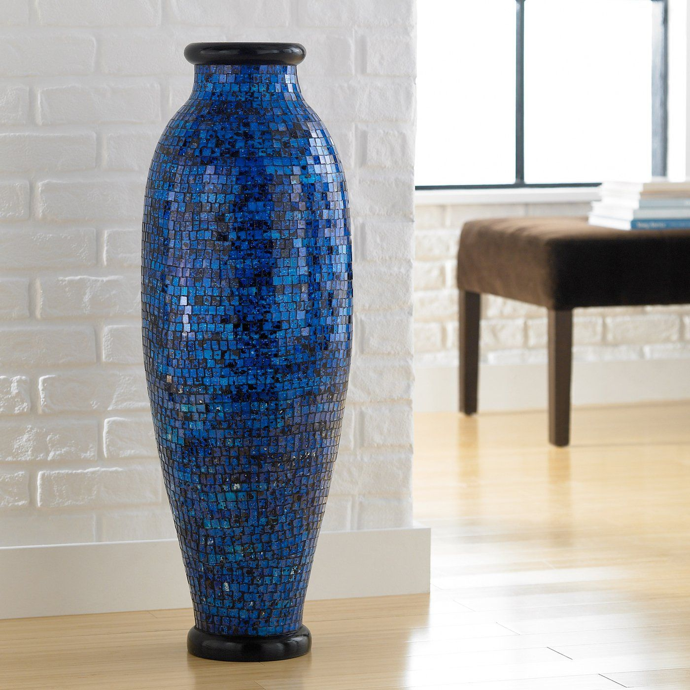 Polivaz Dv Mos Ll M Blu Mosaic Ocean Blue Decorative Vase for size 1400 X 1400