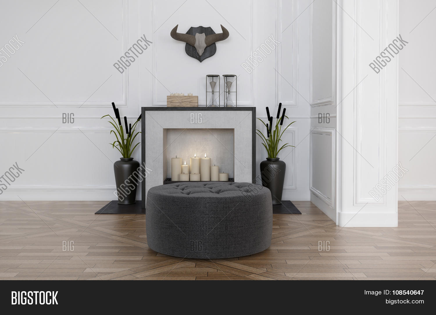 Pouffe Front Fireplace Image Photo Free Trial Bigstock intended for dimensions 1500 X 1085