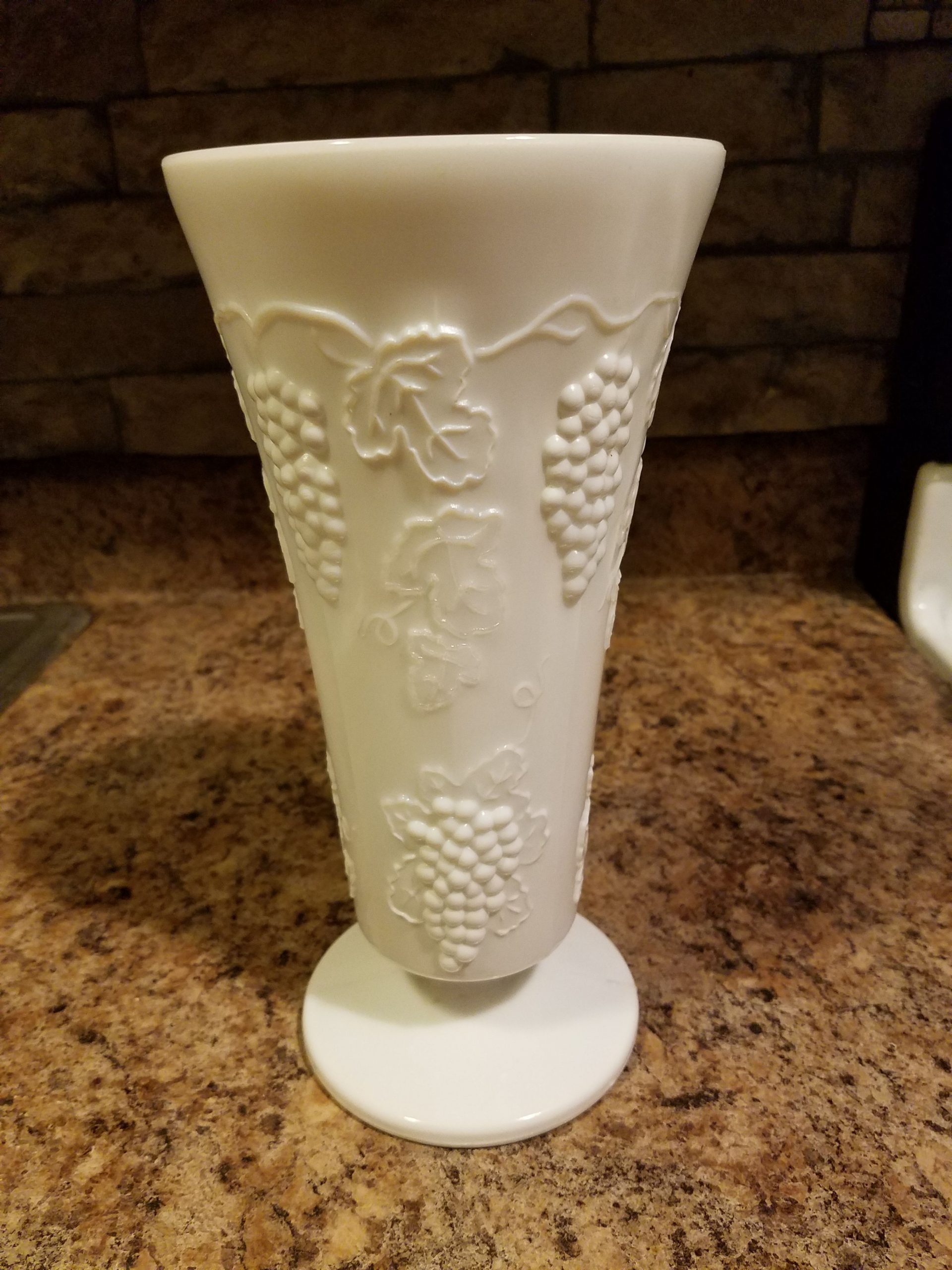 Pretty Vintage White Vase With Grape Pattern Possibly intended for size 3024 X 4032