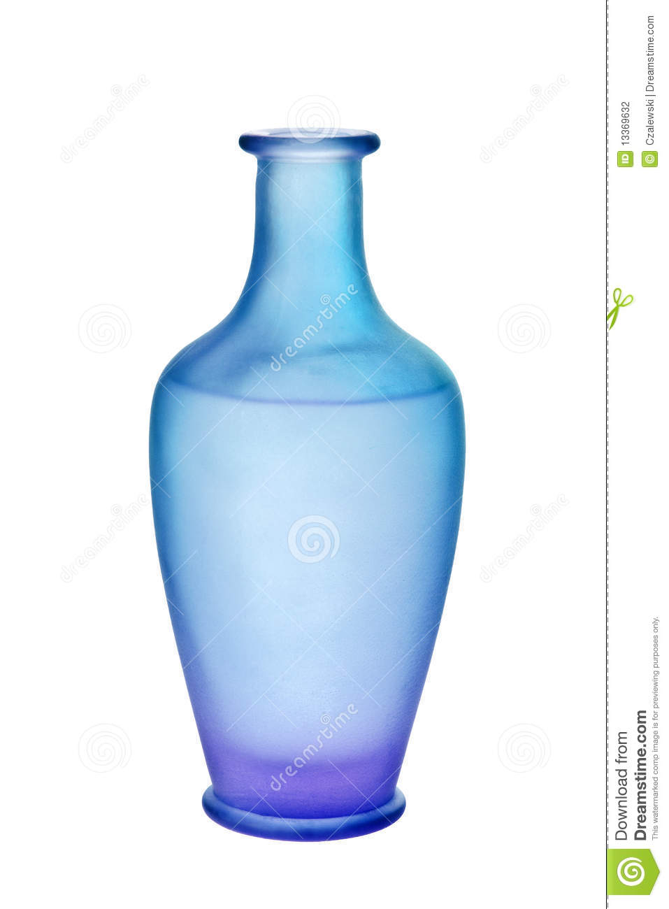 Purple And Blue Frosted Glass Vase Isolated Stock Photo regarding size 957 X 1300