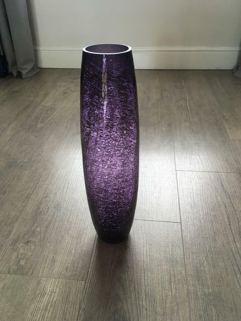 Purple Crackle Glass Effect Tall Vase In Bury St Edmunds Suffolk Gumtree for proportions 768 X 1024