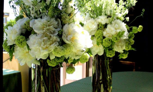 Real Wedding Engagement Party Tall Flower Arrangements with sizing 1068 X 1600