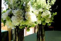 Real Wedding Engagement Party Tall Flower Arrangements within size 1068 X 1600