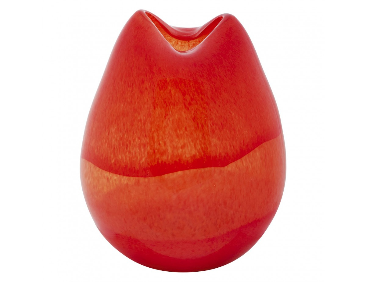 Reef Orange Round Glass Vase in proportions 1200 X 925