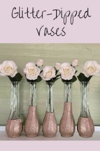 Rose Gold Vases Set Of 10 Rose Gold Glitter Vases Wedding pertaining to dimensions 735 X 1100