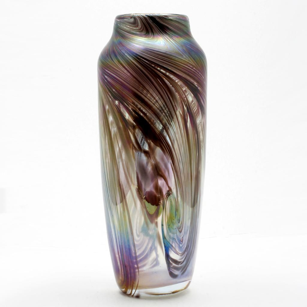 Rosetree Iridescent Art Glass Vase Mark Rosenbaum New for measurements 1024 X 1024