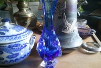 Royal Gallery Italy Square Swirled 24 Crystal Vase Cobalt pertaining to sizing 1500 X 1125