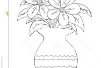 Sketch Images Flower Vase Drawing with dimensions 1035 X 1300