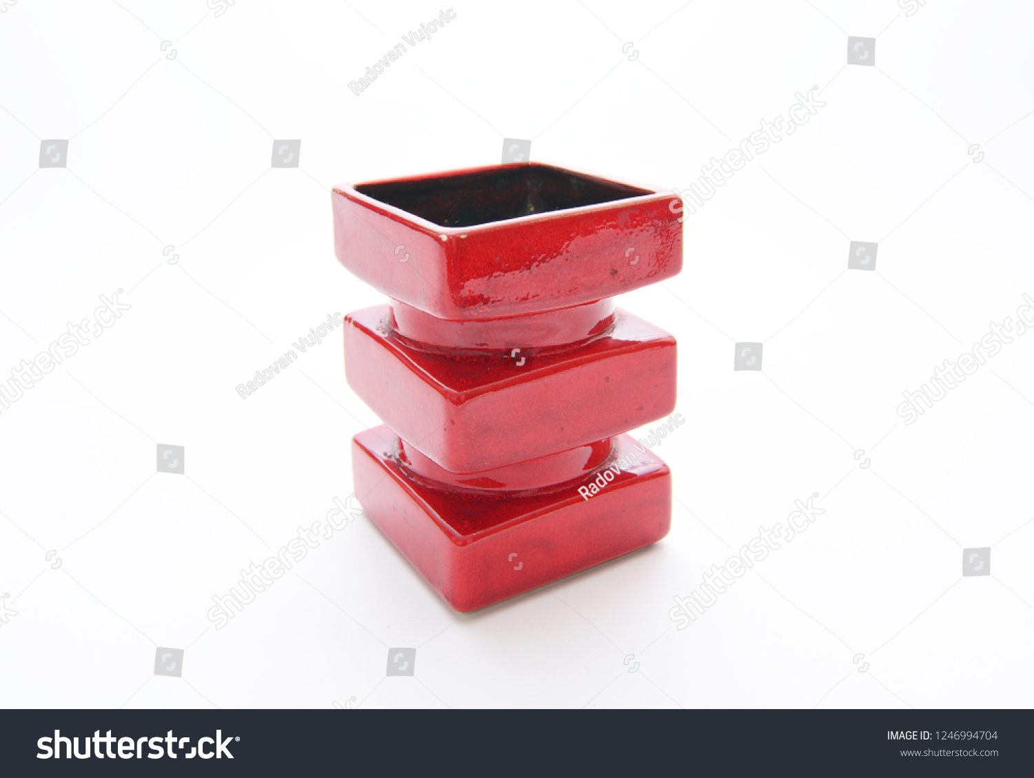 Small Hand Made Square Ceramic Vase Stock Photo Edit Now intended for measurements 1500 X 1129