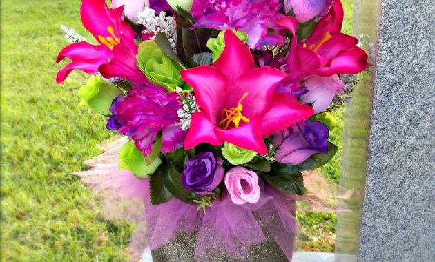 Spring Summer Cemetery Vase Arrangement Memorial Flowers regarding dimensions 2032 X 3048