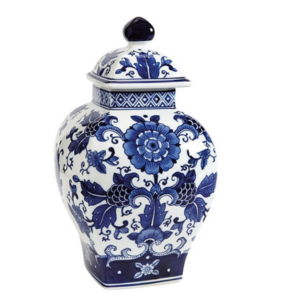 Square Lidded Porcelain Jar From Ballard Designs throughout size 974 X 1004