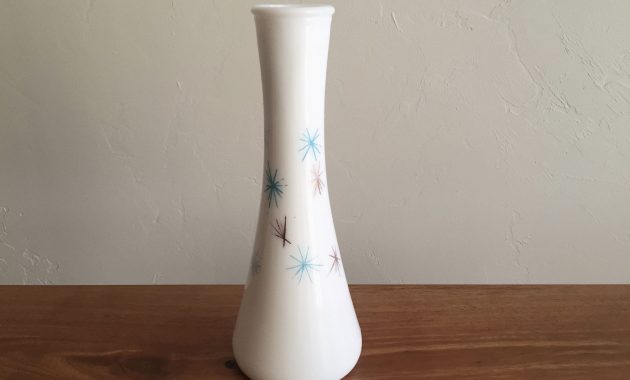 Starburst Milk Glass Bud Vase Mid Century Atomic 1950s intended for size 3000 X 2250