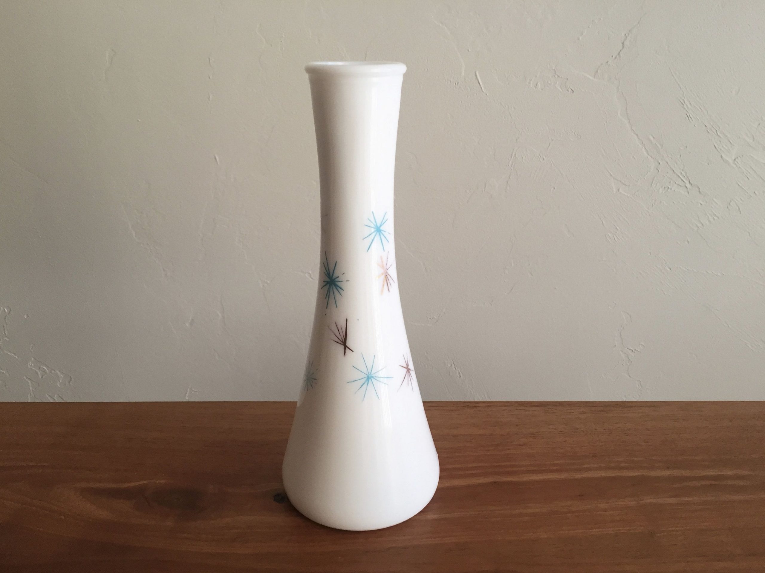 Starburst Milk Glass Bud Vase Mid Century Atomic 1950s intended for size 3000 X 2250