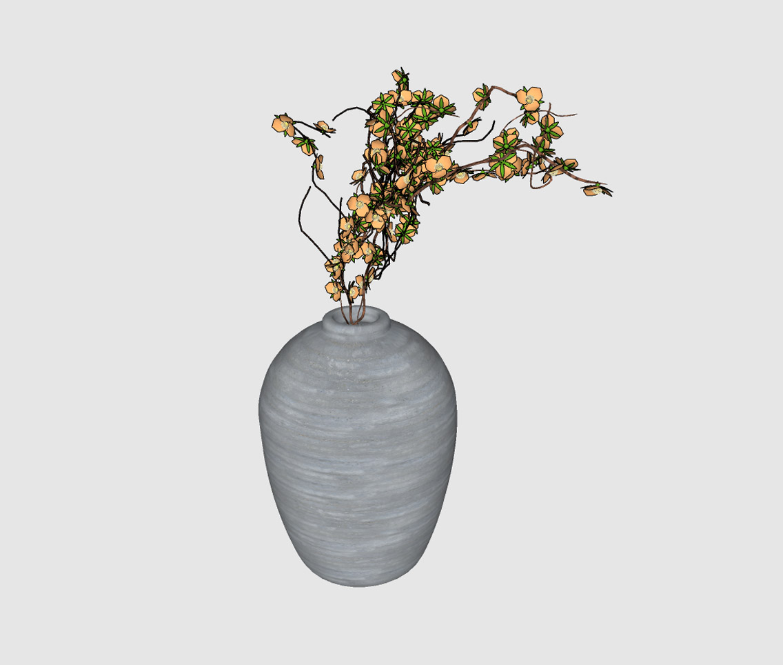 Stone Pot And Wild Flowers throughout measurements 1136 X 964