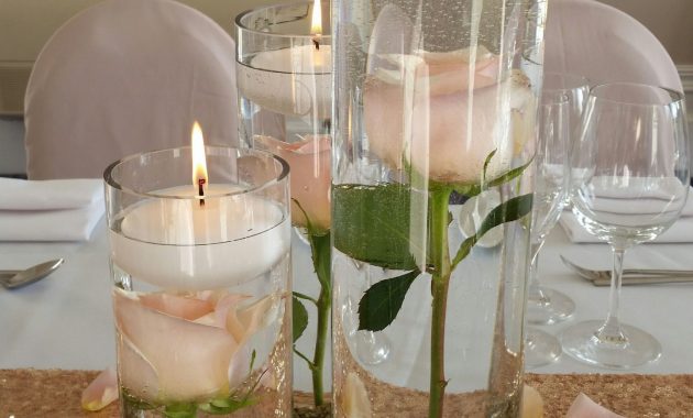 Submerged Flowers In Cylinder Vases Centre De Table Pour regarding dimensions 2241 X 3984