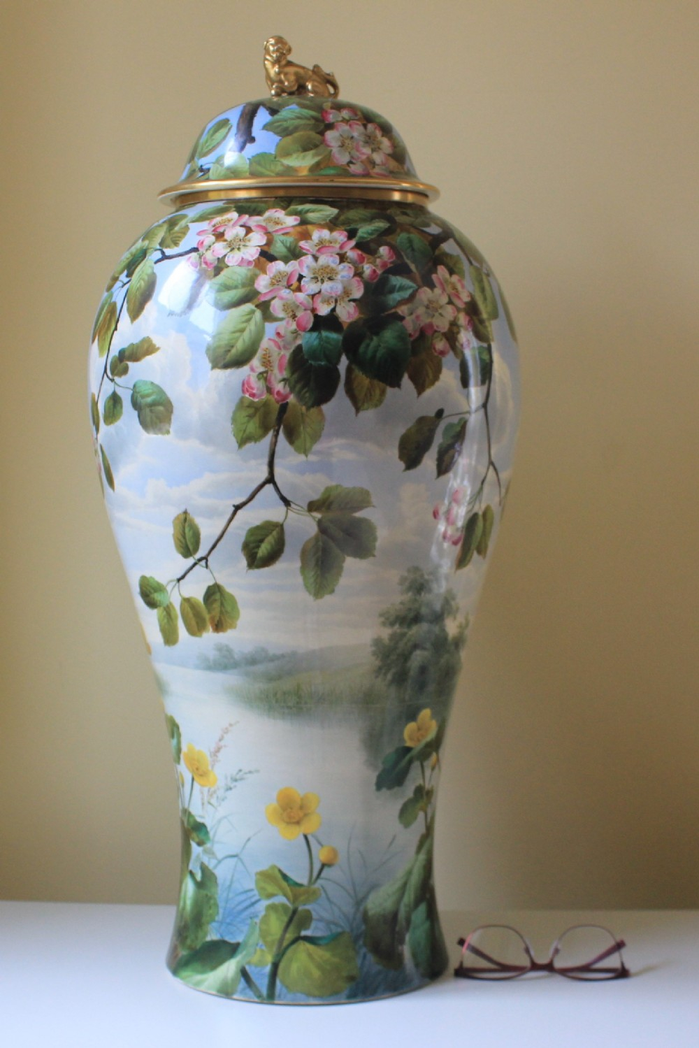 Substantial Aesthetic Movement Ceramic Floor Vase And Cover pertaining to size 1000 X 1499