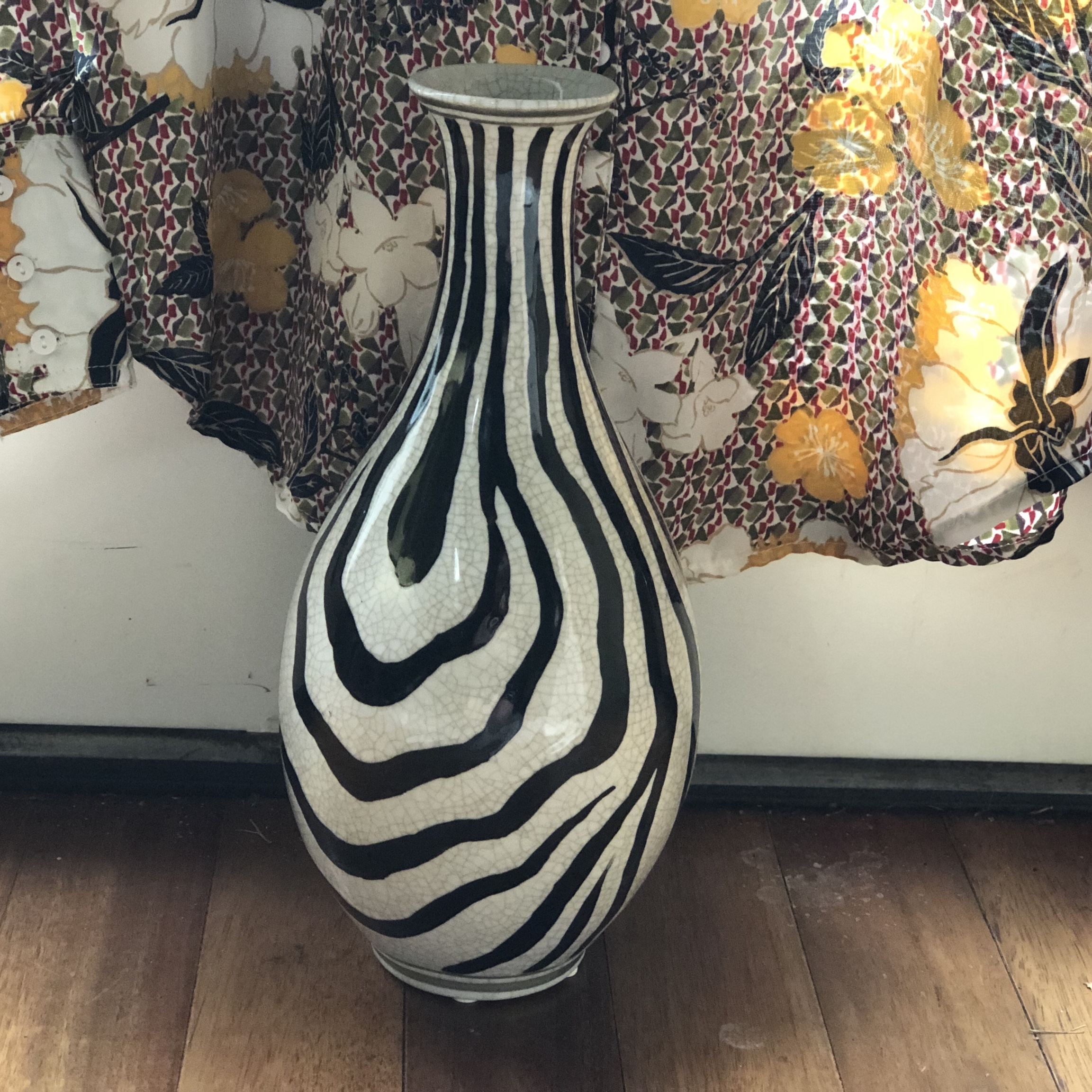 Super Rad Zebra Print Vase Vintagedecor Depop with sizing 2305 X 2304