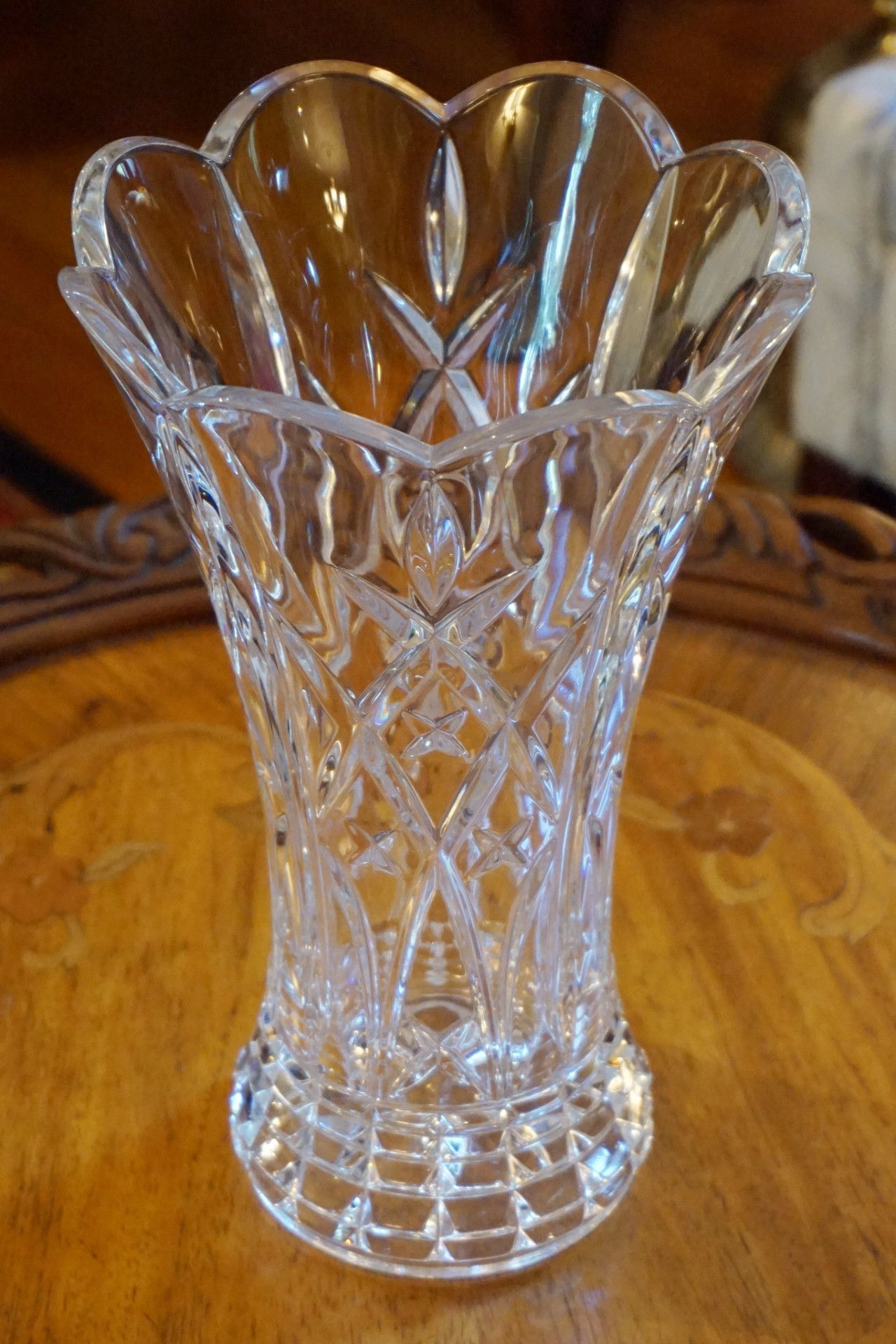 Surprisingly Heavy Crystal Flower Vase That Measures About with regard to measurements 1280 X 1920