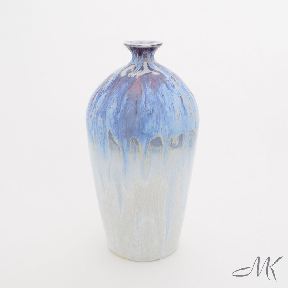 Tall Blue Bud Vase 45 W X 9 T Mike Kelly Ceramic Creations regarding size 1000 X 1000