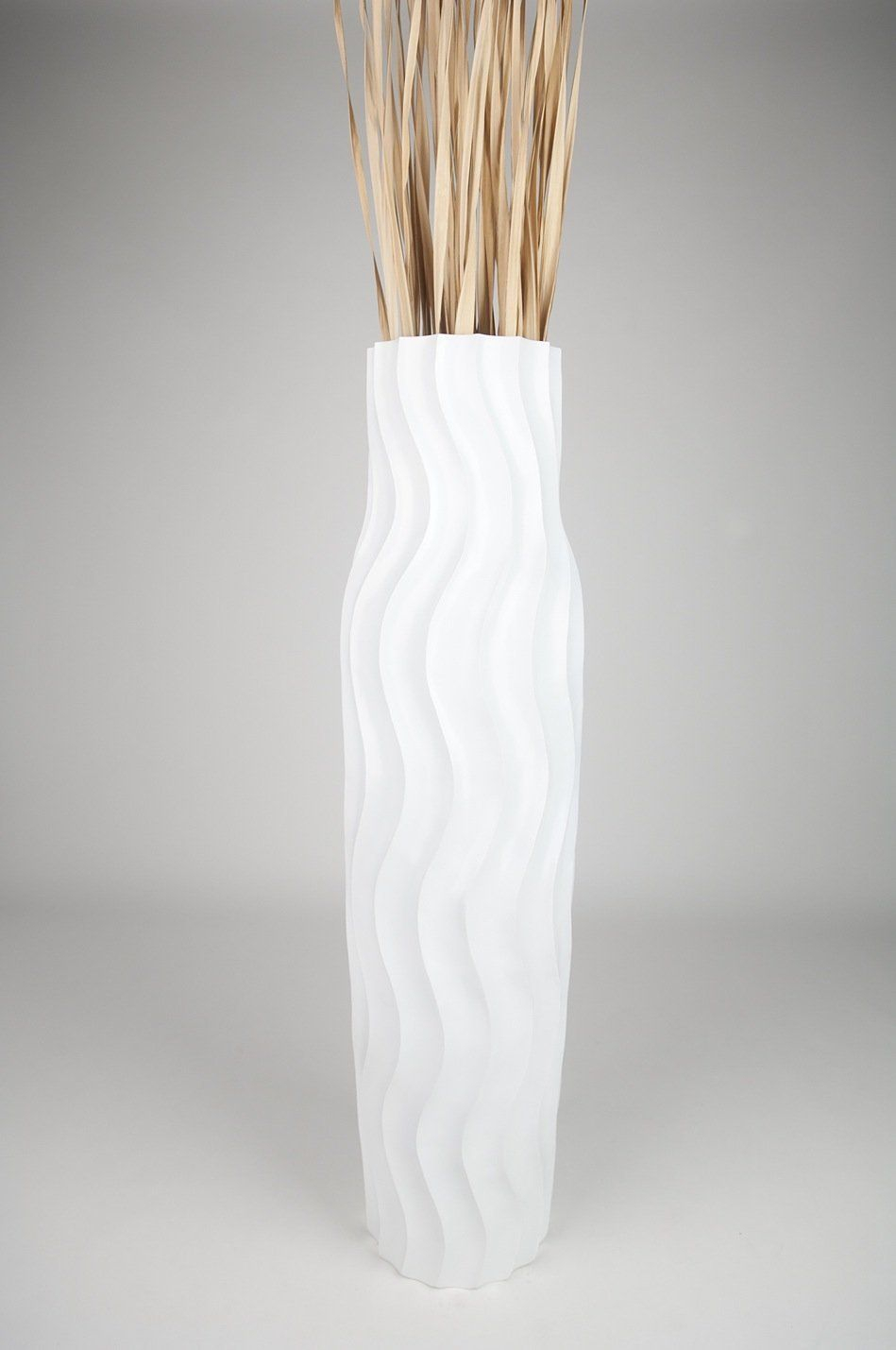 Tall Floor Vase 112 Cm Mango Wood White Amazoncouk for proportions 949 X 1429