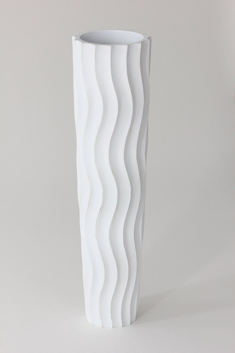 Tall Floor Vase 75 Cm Mango Wood White Amazoncouk throughout measurements 1000 X 1500