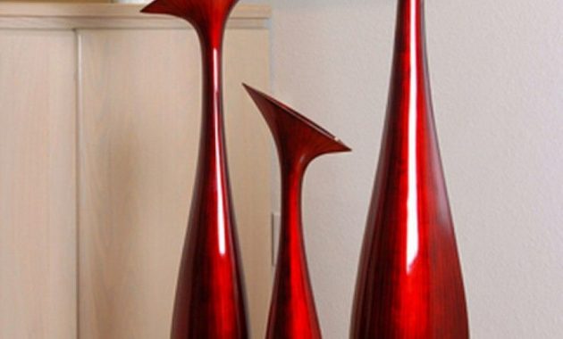 Tall Flower Vase Large In Red Black Hebi Arts Floor intended for proportions 800 X 1073