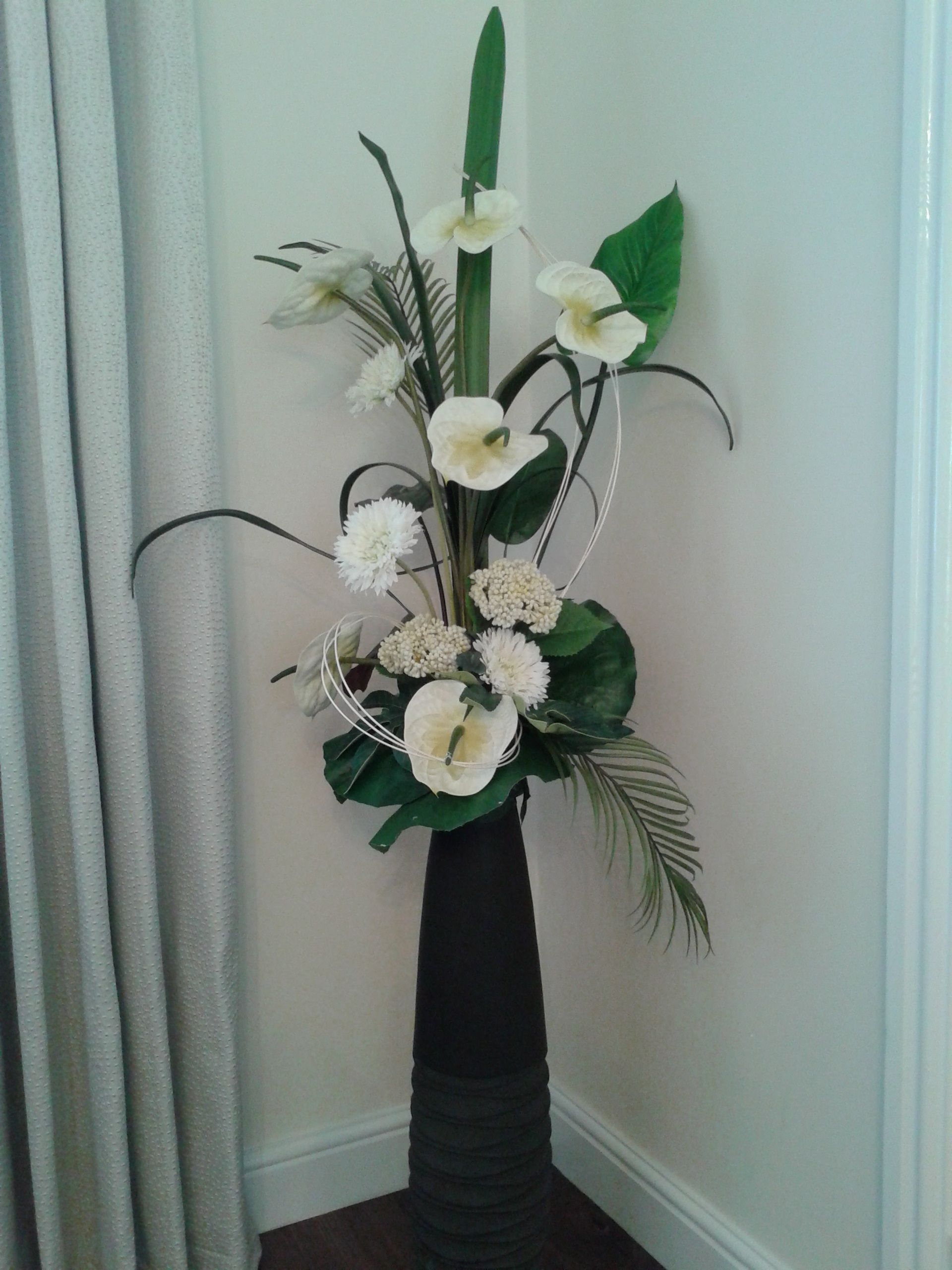 Tall Form Linear Room Design Modern Flower Arrangements intended for sizing 1920 X 2560