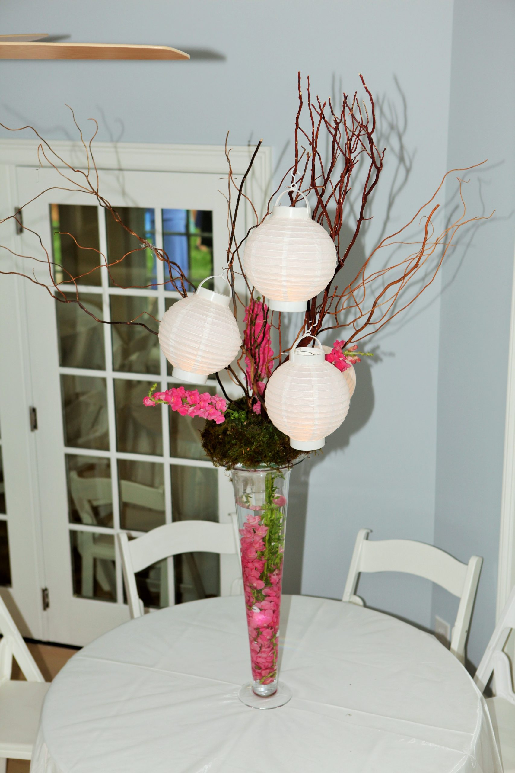 Tall Glass Vase Wedding Centerpiece With Manzanita Tree With within size 3744 X 5616