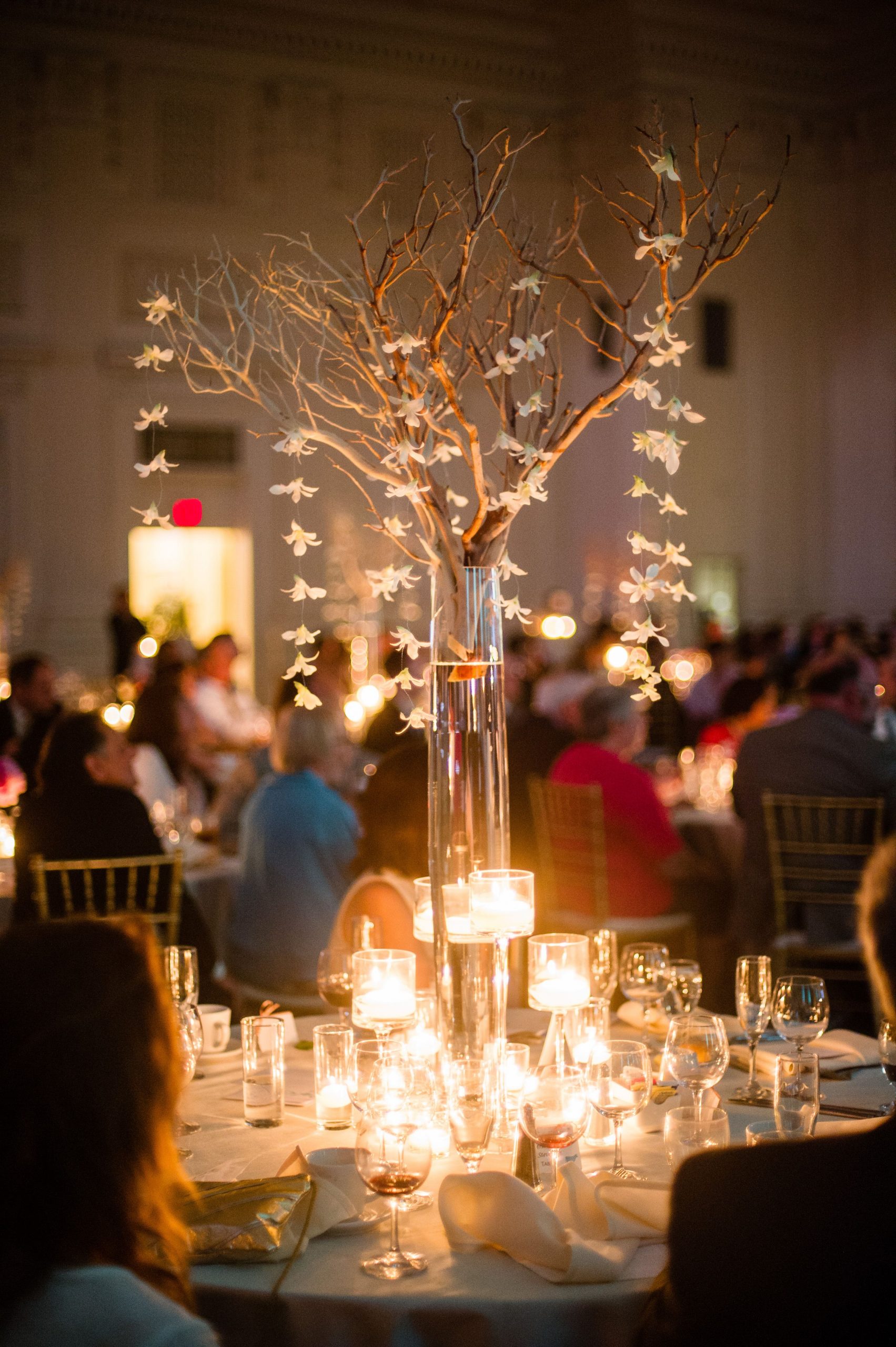 Tall Manzanita Branch Centerpiece With Hanging Orchids And inside sizing 2832 X 4256