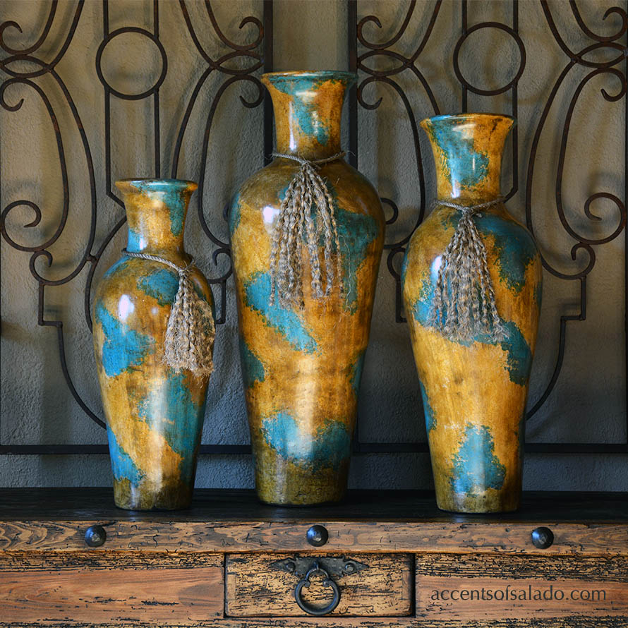 Tall Rustic Southwest Pots And Vases Turquoise for measurements 890 X 890