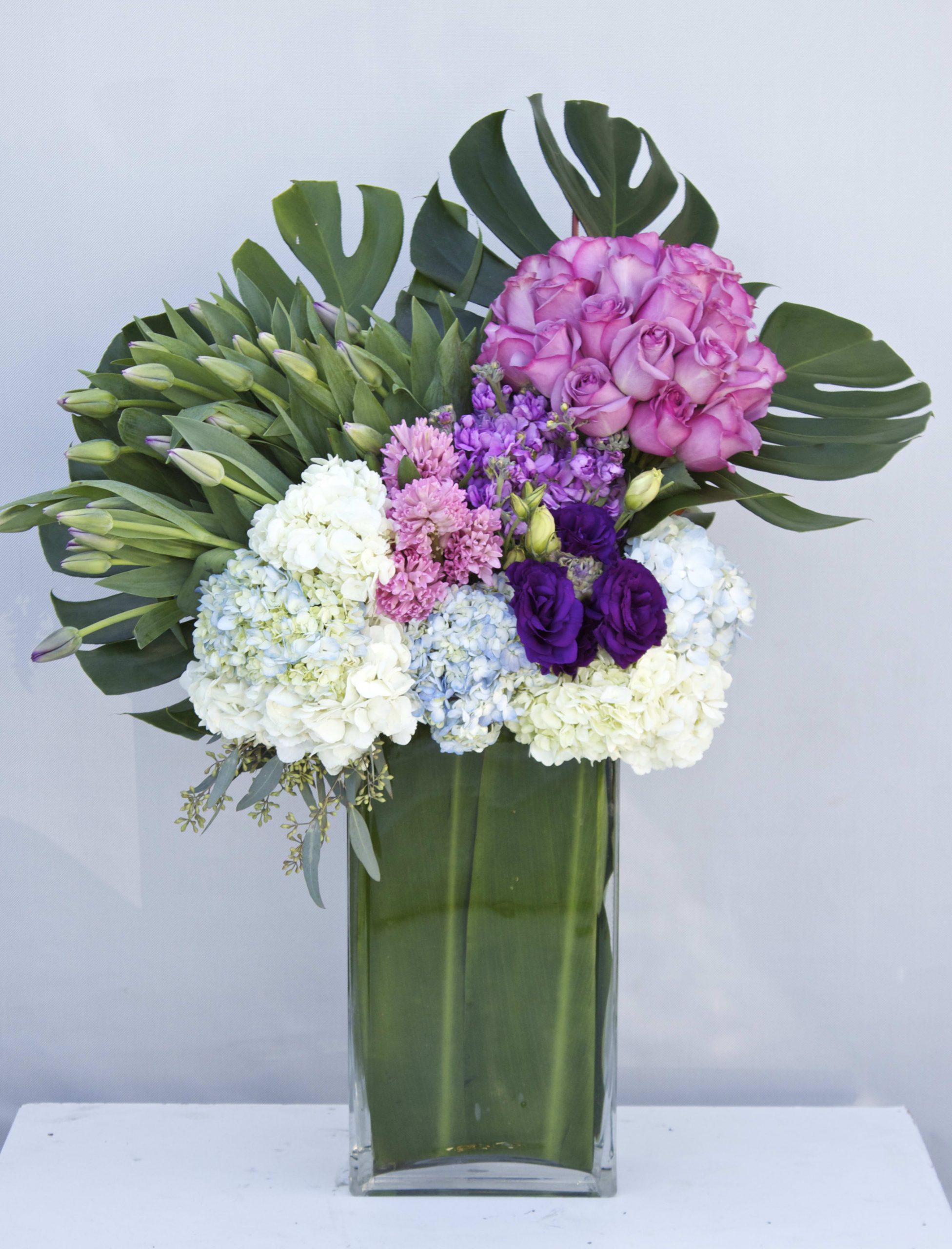 Tall Spring Bouquet In A Glass Vase In Glendale Ca Kara Bala Flowers in size 2898 X 3801