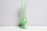 Tall Thin Green Opaline Art Glass Vase Jadeite Opaline with regard to proportions 3000 X 2250