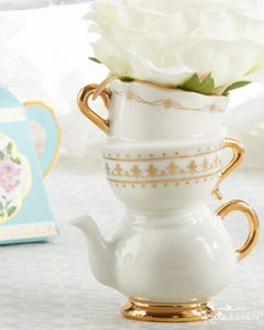 Tea Time Whimsy Ceramic Bud Vase Tea Party Bridal Shower for proportions 1080 X 1350