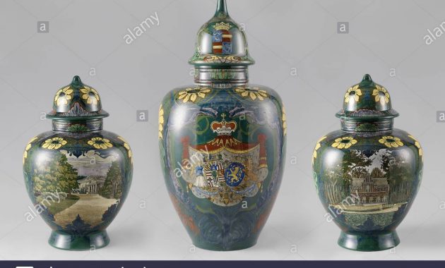 Three Vases With Lids Of Earthenware Group Of Three Vases regarding dimensions 1300 X 918