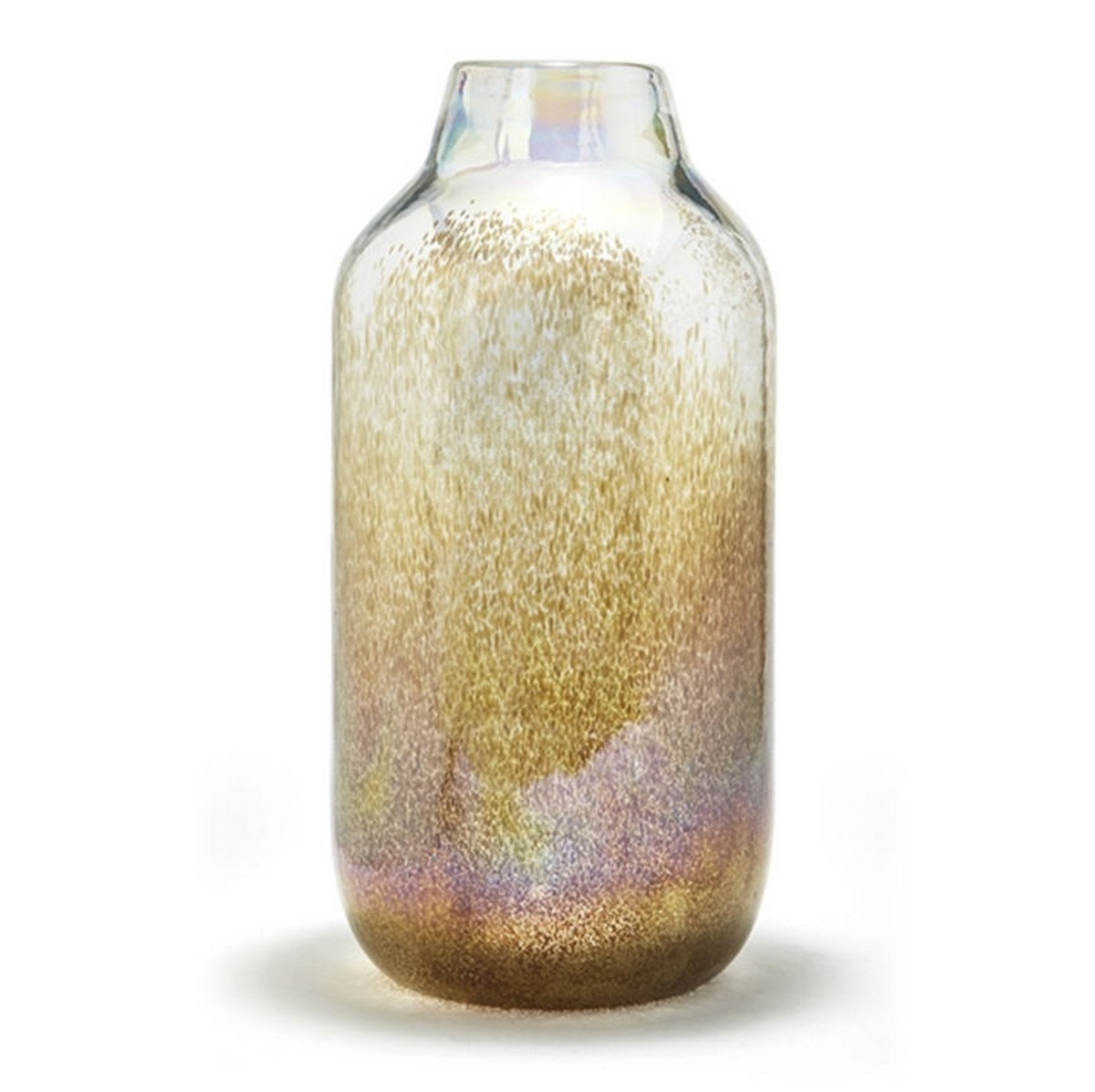 Tozai Home Gold Speckles Iridescent Vase Glass intended for sizing 1200 X 1197