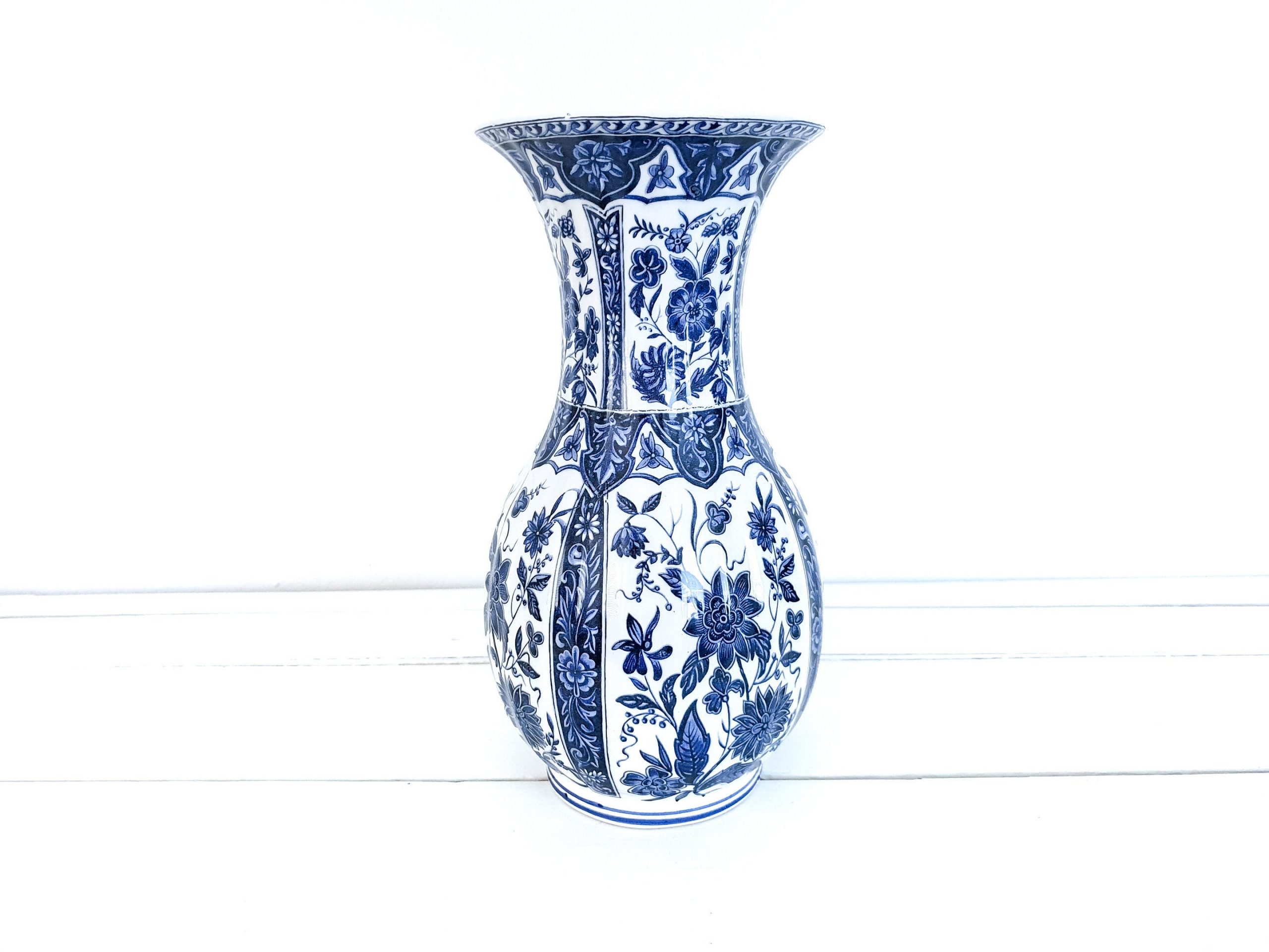 Traditional Italian Ceramic Vase Floral Pattern Italian Blue within sizing 2880 X 2160