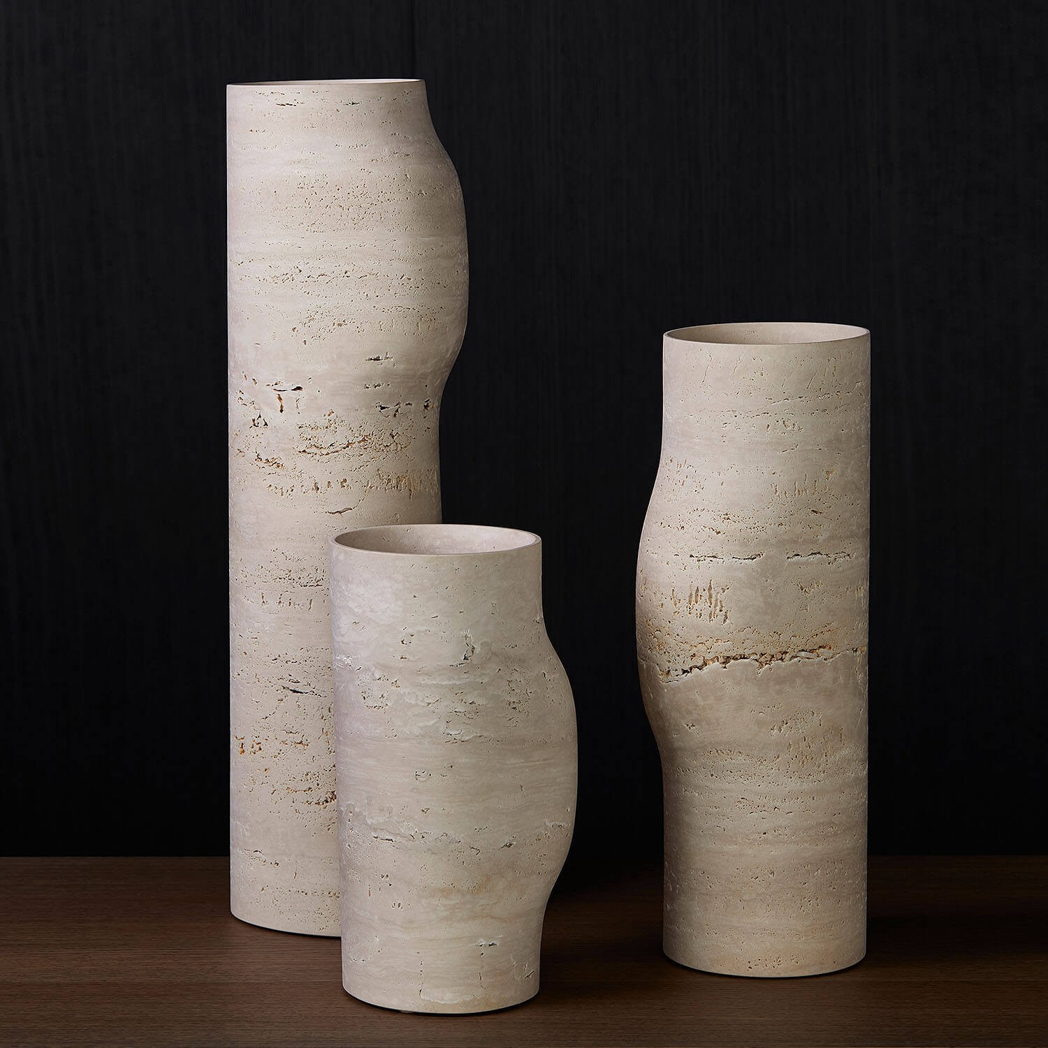 Travertine Bos Vases Kooku inside measurements 1500 X 1500