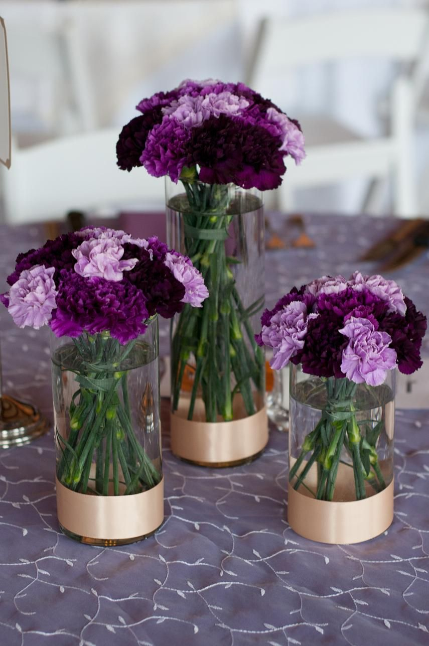 Trio Of Cylinder Vases With Varying Shades Of Purple regarding sizing 855 X 1287