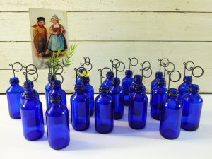 Twenty Cobalt Blue Bottle Bud Vases And Photo Holders Place Card Holders pertaining to proportions 1500 X 1125