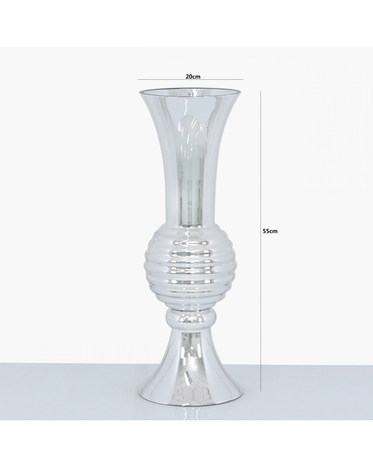 Value Medium 55cm Silver Glass Vase Cimc Home intended for sizing 1200 X 1500