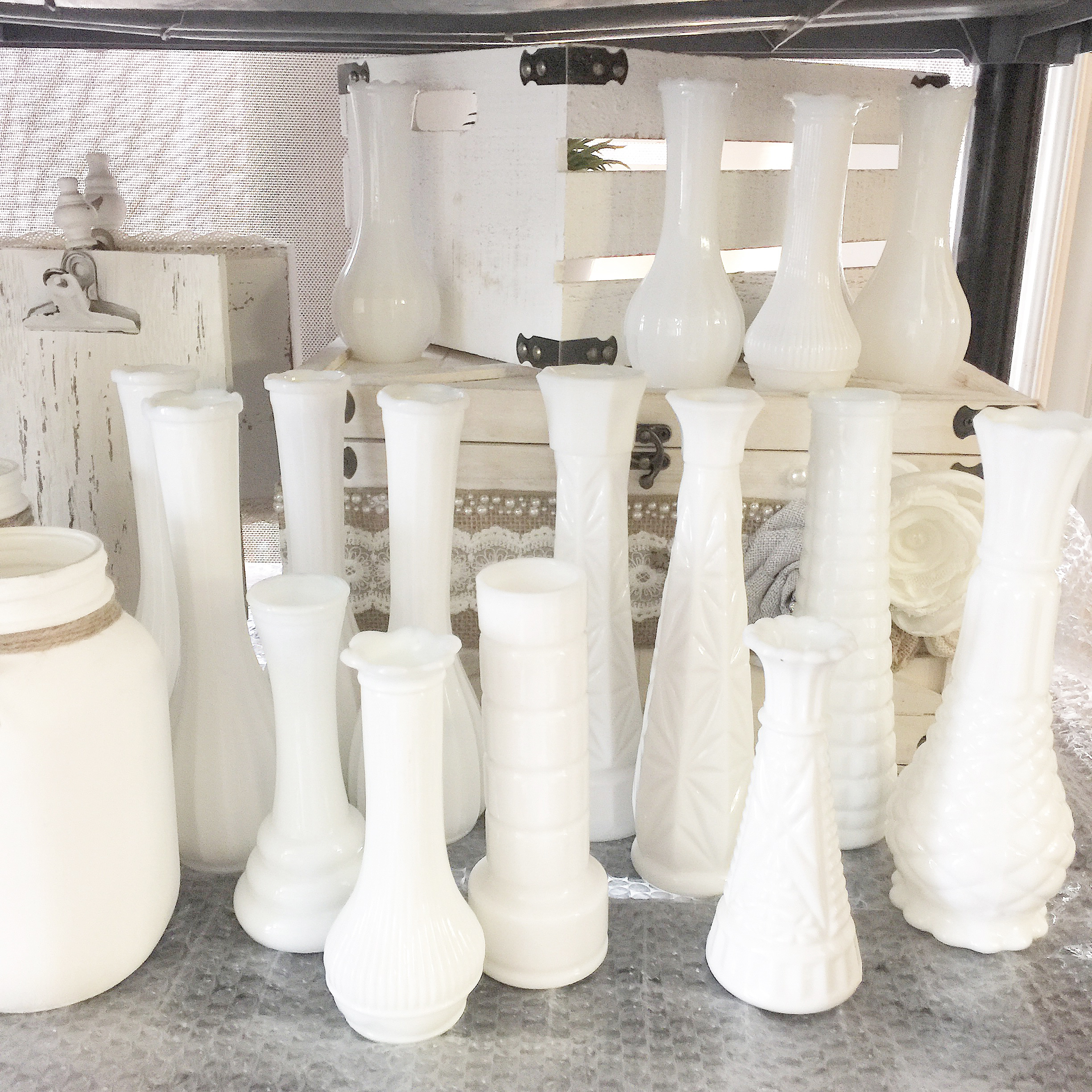 Vams Milk Glass Vases intended for proportions 2448 X 2448