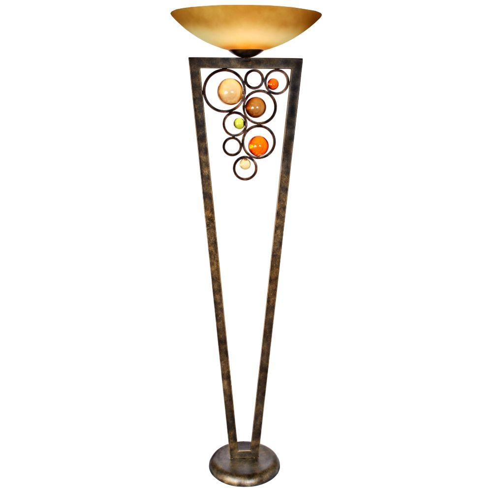 Van Teal Wheels Of Steel Golden Ochre Torchiere Floor Lamp for sizing 1000 X 1000