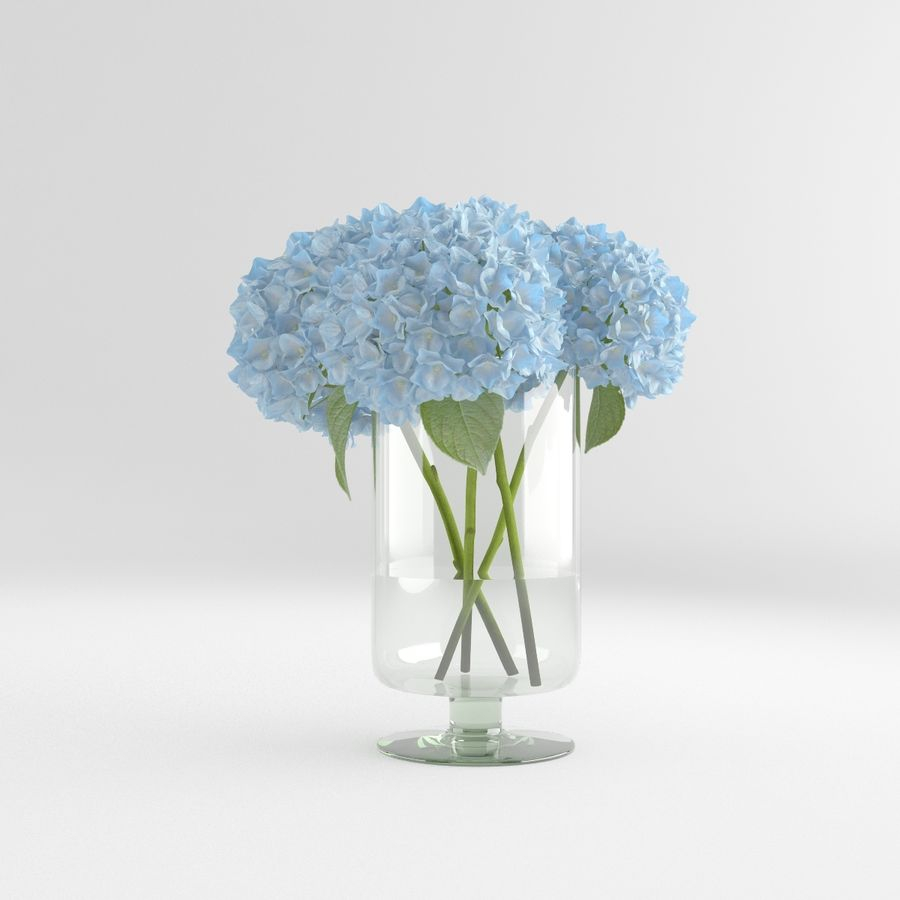 Vase En Verre Fleurs Hydragea Modle 3d 19 Obj Fbx regarding measurements 900 X 900