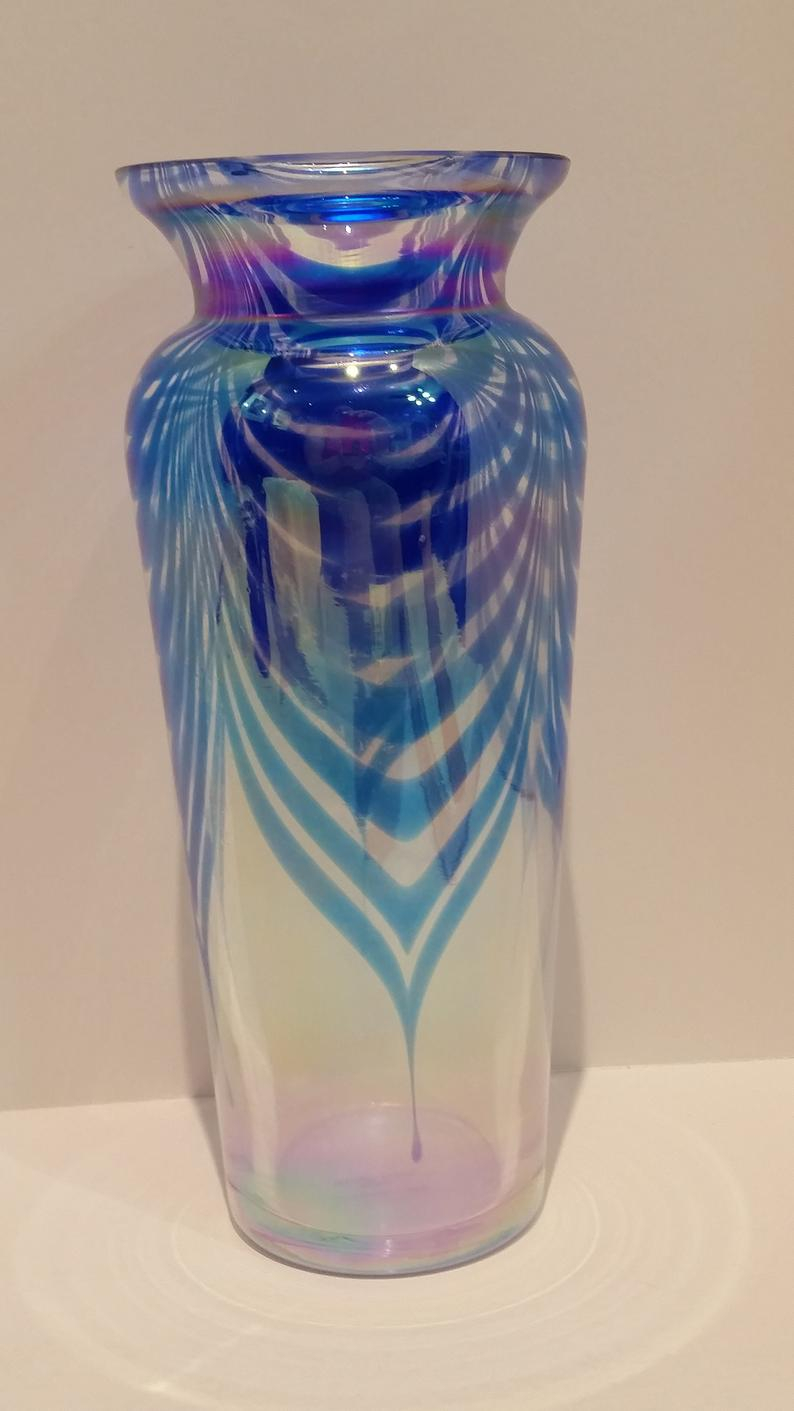 Vase Iris En Cristal Bleu Royal Limited throughout sizing 794 X 1411