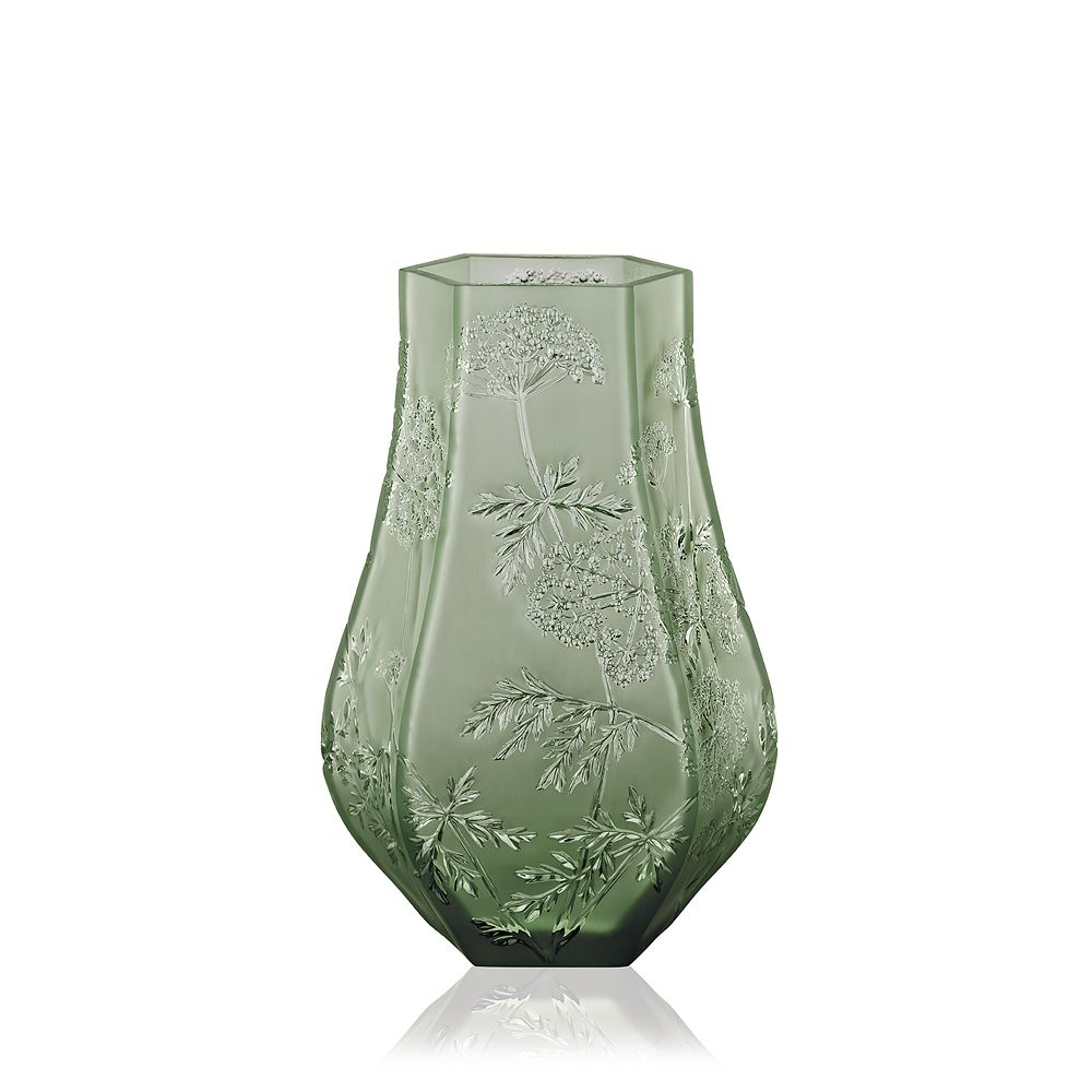 Vase Ombelles Cristal Vert Grand Modle Vase Lalique in measurements 1000 X 1000