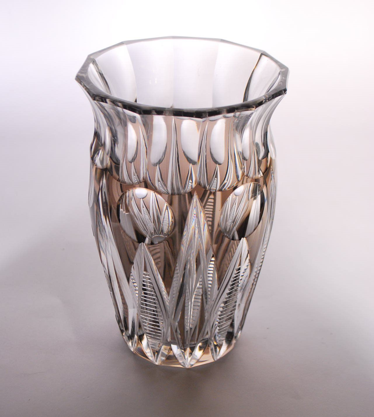 Vase Pineau En Cristal Color Val Saint Lambert Style Art throughout sizing 1281 X 1429