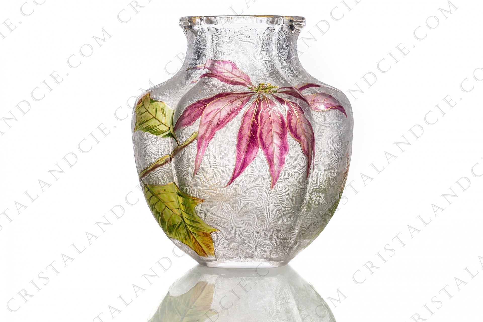 Vase With Poinsettia Baccarat inside proportions 1920 X 1280