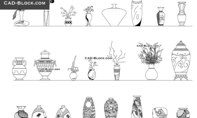 Vases Cad Blocks Free Download with sizing 1080 X 760