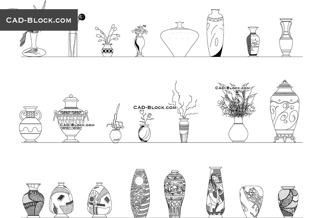 Vases Cad Blocks Free Download with sizing 1080 X 760