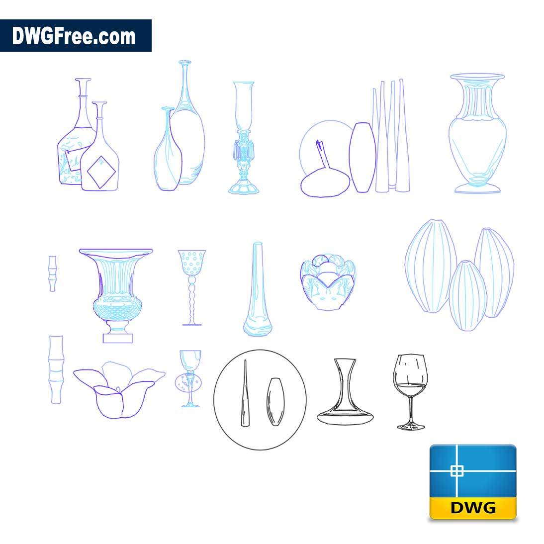 Vases Dwg Download Autocad Blocks Model Autocad throughout size 1094 X 1094